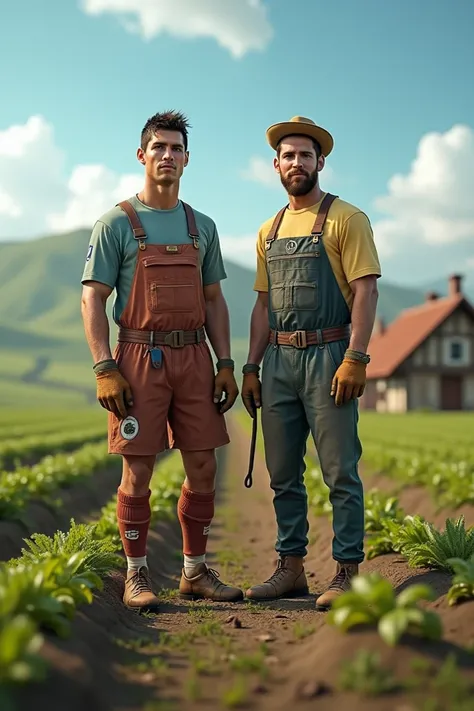 Cristiano ronaldo and leonel Messi farming 