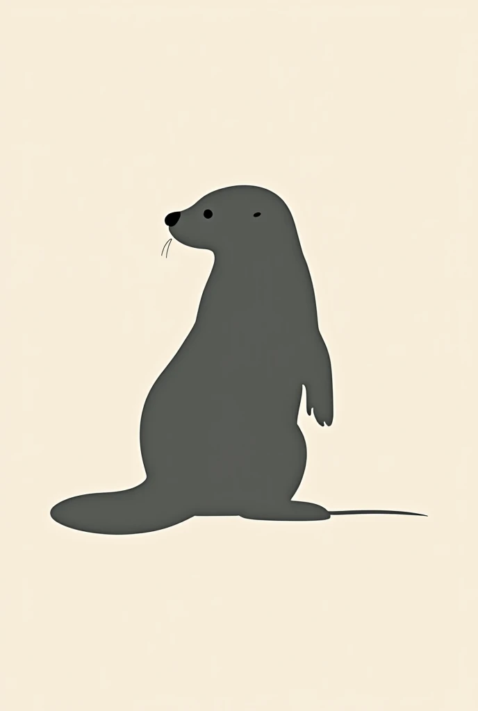 Give me a minimalist isotype of an otter