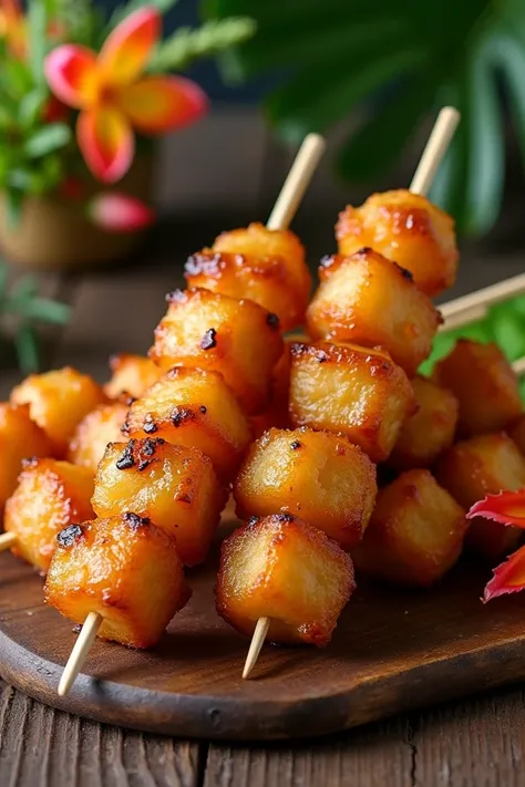 Hawaiian nugget skewers