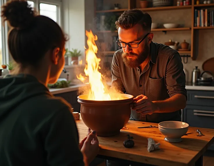 Create a video with a person with a pot in their ass

