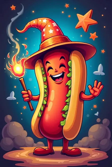 
*concept 1: " Magic in every bite "*

- Logo :  A hot dog wearing a wizards hat and a magic wand that turns into a sauce or condiment.
- Colors: intense red (#FF3737), bright yellow (#F2C464) and magic blue  