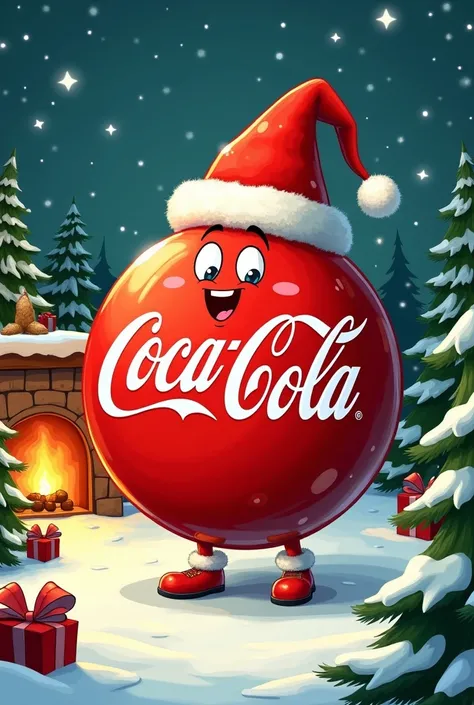 COCA COLA LOGO, Christmas,  cartoon , 