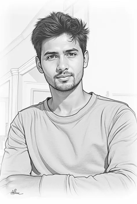 Take a picture from Paras shay Nusrat Facebook https://www.facebook.com/share/1AzUFrmHG2/
account and convert it into a sketch.
Link also provided 