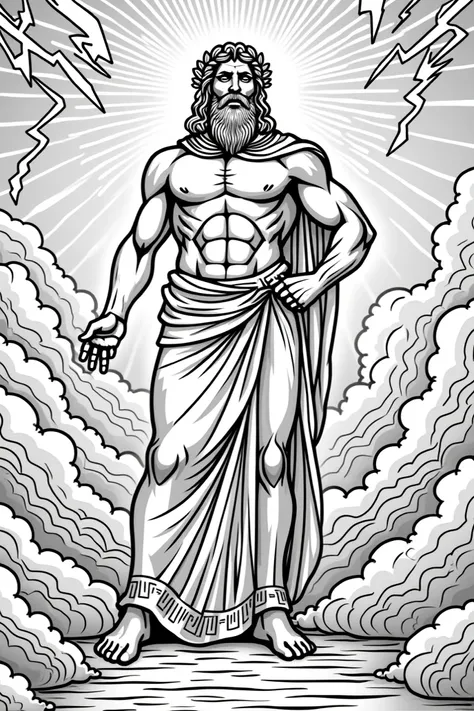 Deus Zeus coloring page