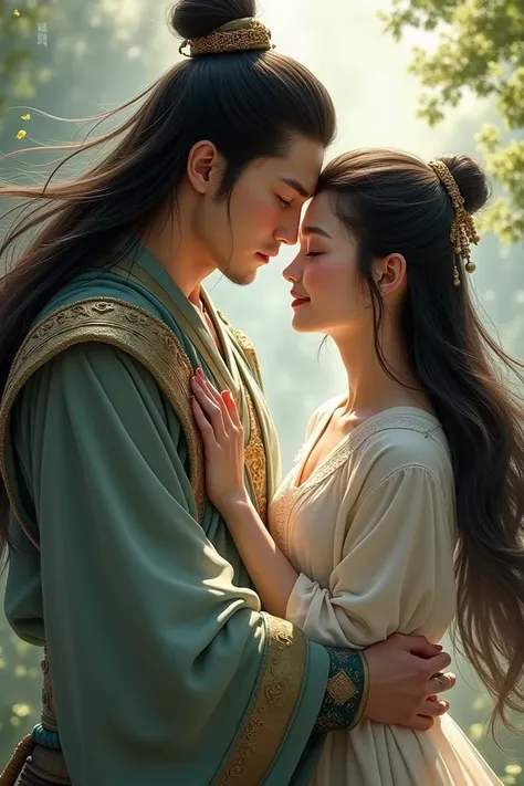 Zhao Yun and Diaochan cuddling