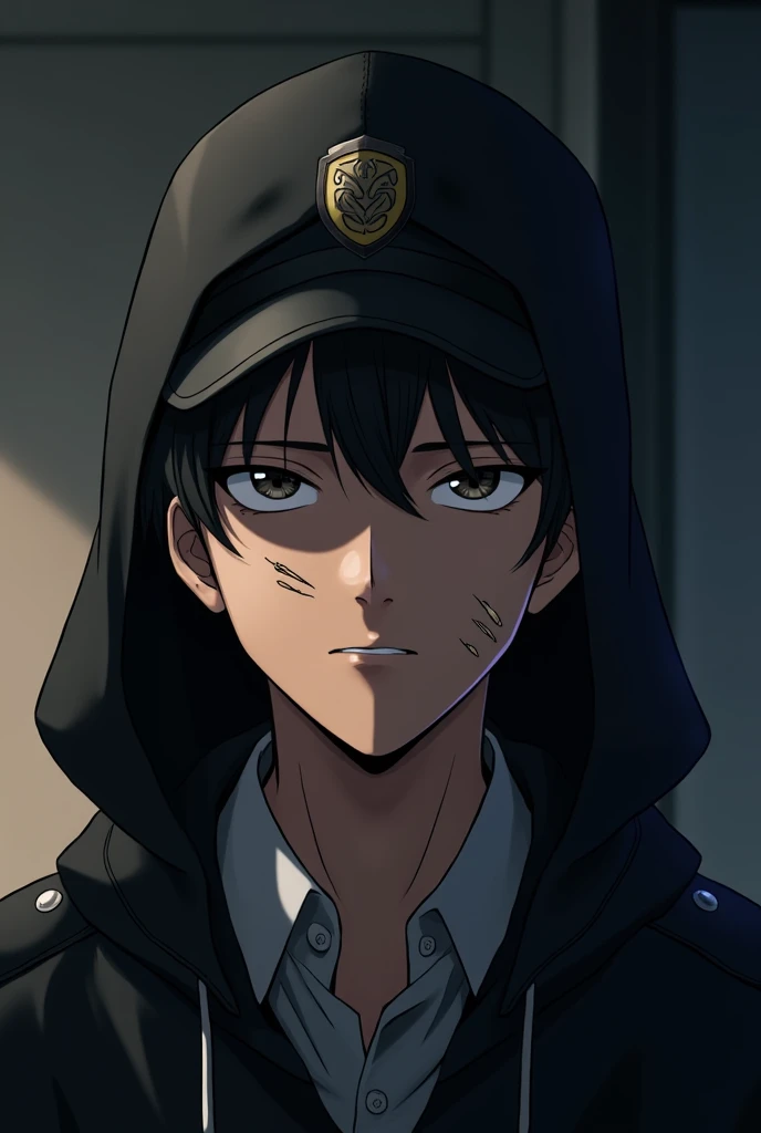 A 20-year-old young man on shape anime, he lives his life with 2 different roles. The right face depicts him as a vigilante: there are scratches on his face and very mysterious and puzzles face than he wears a black hoodie jacket and his head is covered by...