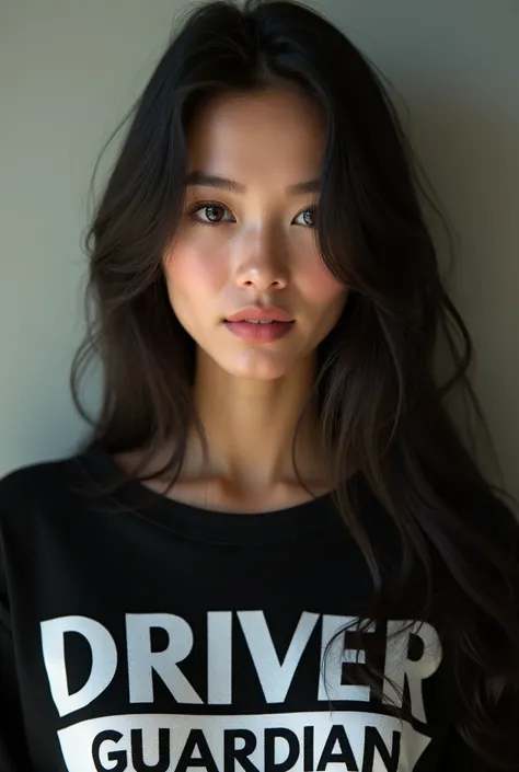  Beautiful woman with a shirt written Driver Guardian Pro