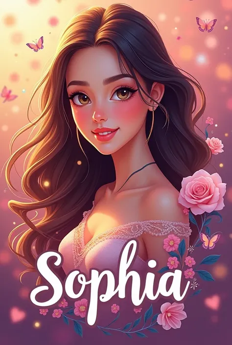 15th birthday logo with the name Sophia
