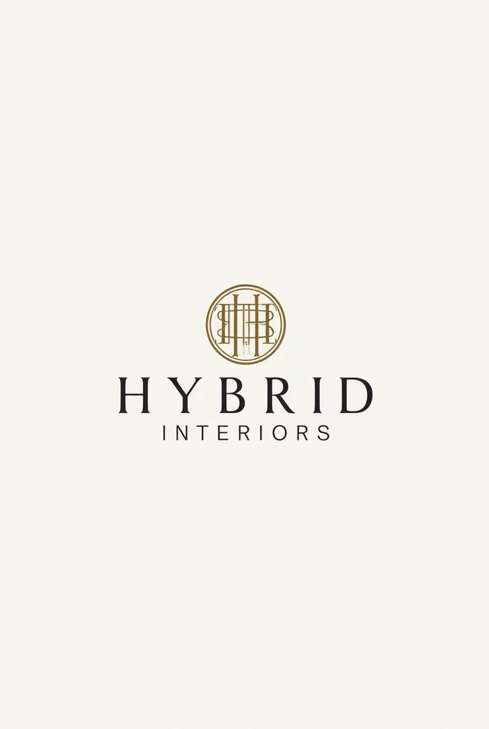  I need to create a logo for a new interior design company called :  Hybrid interiors everything related to interior decoration and space adaptation, I need serious and elegant colors and for the symbol to be easy to understand  