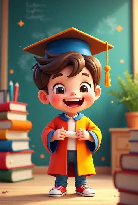 Preschooler graduate cartoon 