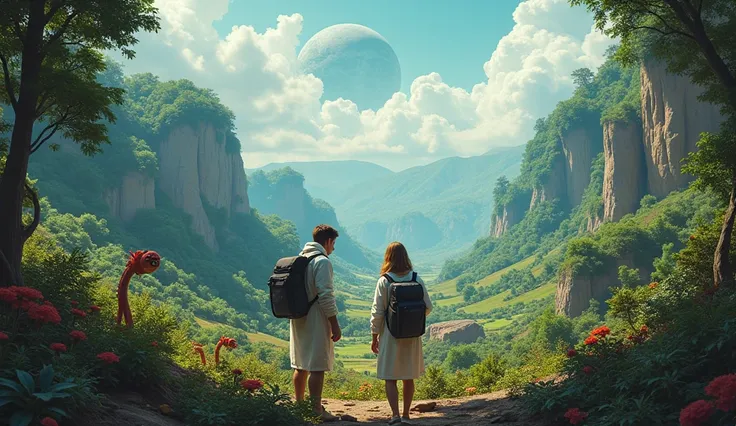 Scene 5: Both Scientists Working Together

A new image emerges on the screen—a picture of a green planet, beautiful and mysterious.