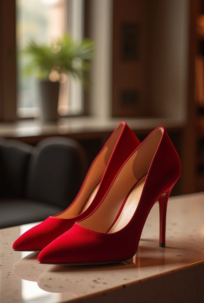 elegant red high heels