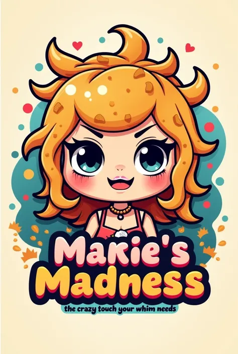 Logo of:
 Nachos Dolls 


The name is : Maries Madness
Slogan :  The crazy touch your whim needs