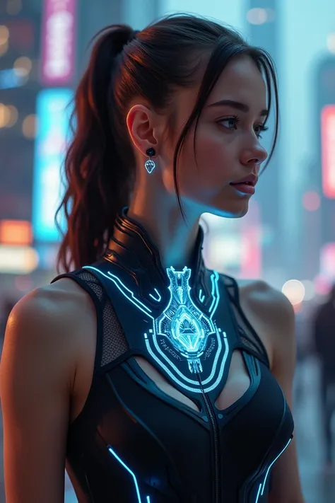 Futuristic necklace for a  girl