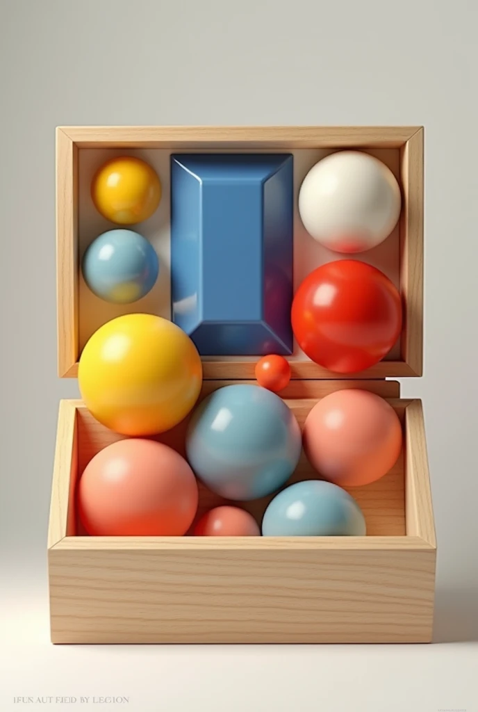   draw a picture of a box containing 10 marbles 5 balls in yellow, 3 tablets in blue ,  and 2 in red .