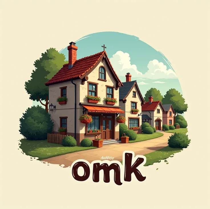  Please create a “PUB SUBURBIA” logo in the style shown in the attached image。
Then add “OMK” as a secondary notation below 。