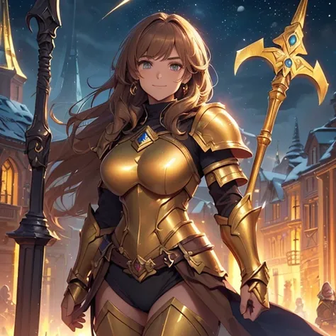 Masterpiece, HD, high resolution, high quality, best quality, super detailed. Solo character alone. Fantasy art.
{{(A 60-years-old Female-Dwarf-paladin:(appearance: fair-skin. Brown-hair. Beautiful-matured-face. Short-dwarf-brown-beard. Big-nose. Thin-lips...