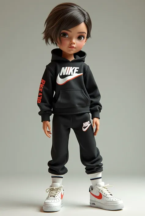 Warner Bros. doll wearing a Nike outfit and some AF1 posing