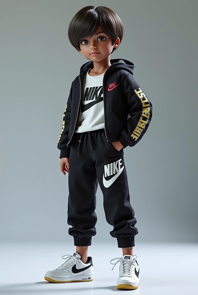 Warner Bros. doll wearing a Nike outfit and some AF1 posing