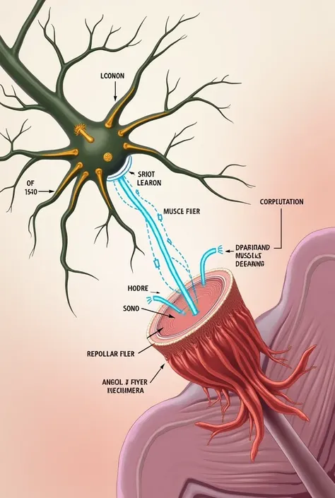 Neuromuscular physiology: action potential of a neuron and muscle 