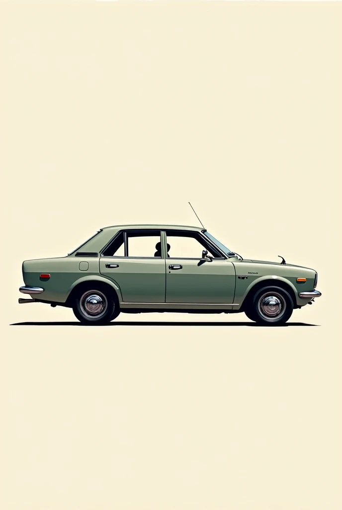   Generate a drawing of a Nissan Datsun 510 from the side