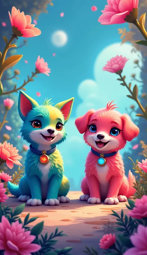 Colorful mini animals dog