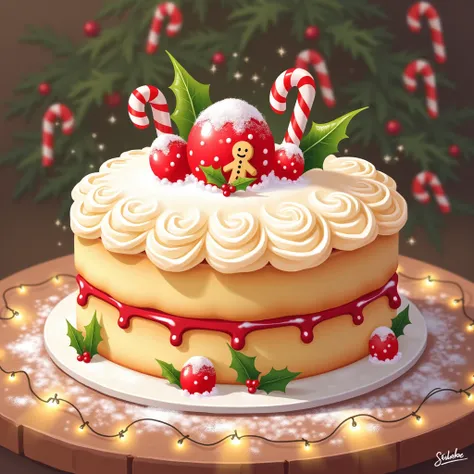  christmas cake、Illustration、２ｄ、 digital art、cute