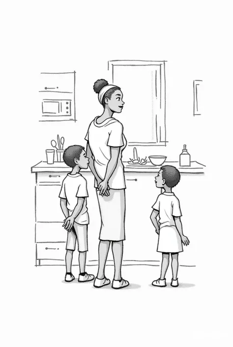 Draw jaja and kambili watching aunty ifeoma cook simple drawing sketch