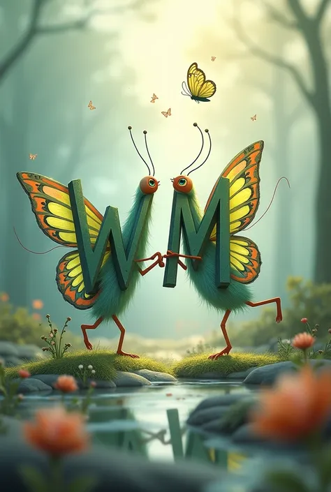 The W and M works with a ,  butterfly to use as a watermark on my photos