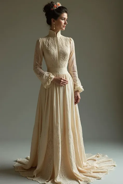 What was the dress like in the womens demure of the 1900s in Uruguay?