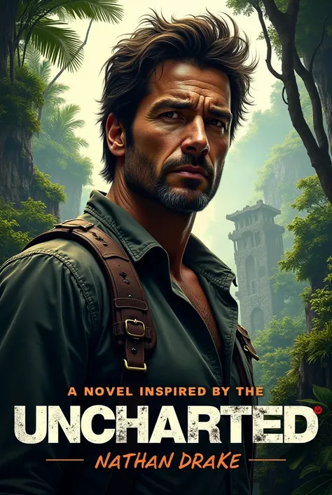 A cover of a novel based on Uncharted 