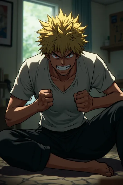 Bakugou suffering spanking
