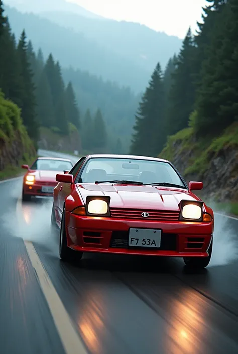 Nissan R32 and Toyota AE86 