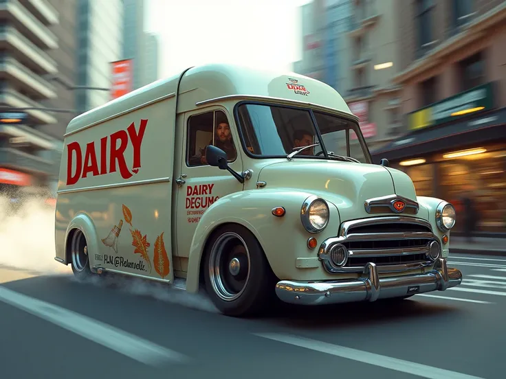 speed car delivery dairy delivery milk tuned