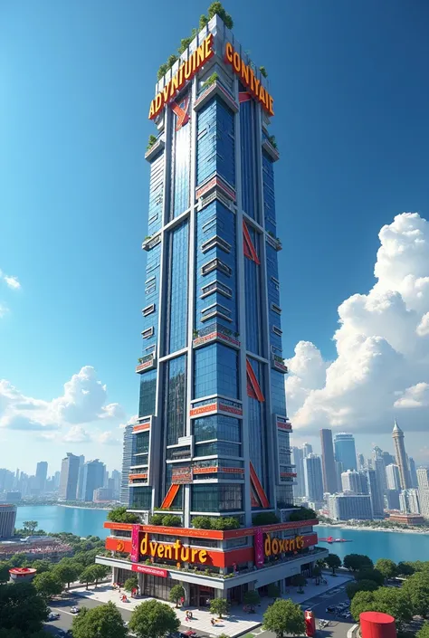  Its an iconic skyscraper : A place where you can enjoy adventure-themed equipment and thrills.