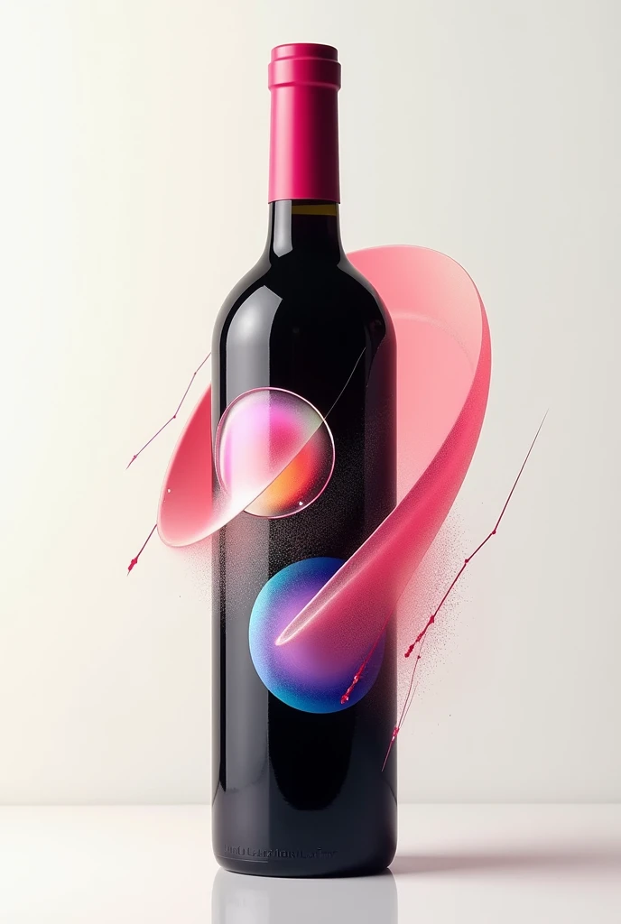 a label for a wine, Innovative fresh futurist
