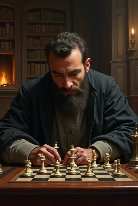 Ruy López playing chess