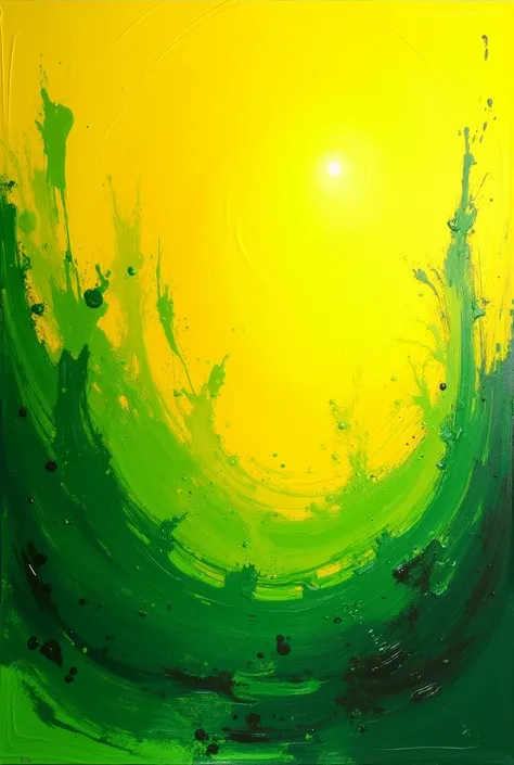 Images of yellow sky green paint splashes 