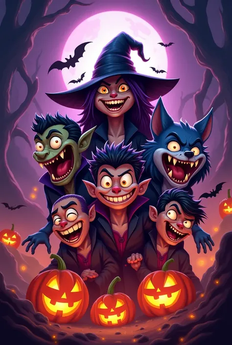 I need Halloween group icon for Halloween group Challenge.its need to be more attractive,crazy, eye-catching,one .our group name is "Twilight Terrors" and it need to show in group icon.give me good one match with this name...give more colourfull with more ...