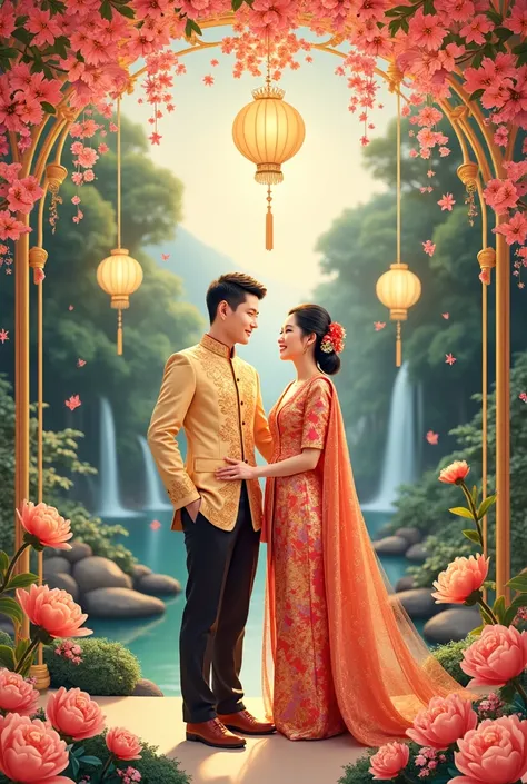 Drawing a wedding card, Mr. Wanchai marries Nuan Chawi