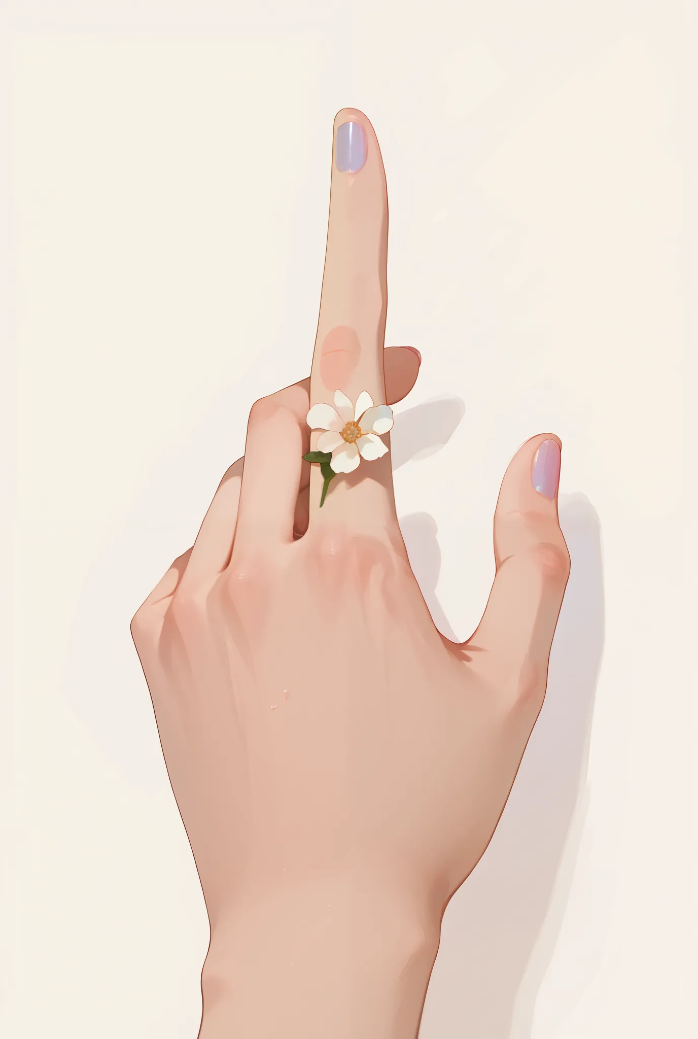 (masterpiece,  best quality), score_9, score_8_up, score_7_up, score_6_up, painting of hands, gr33n, plant, flower,