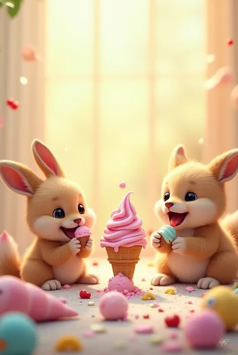 All baby animals eat Icecream 