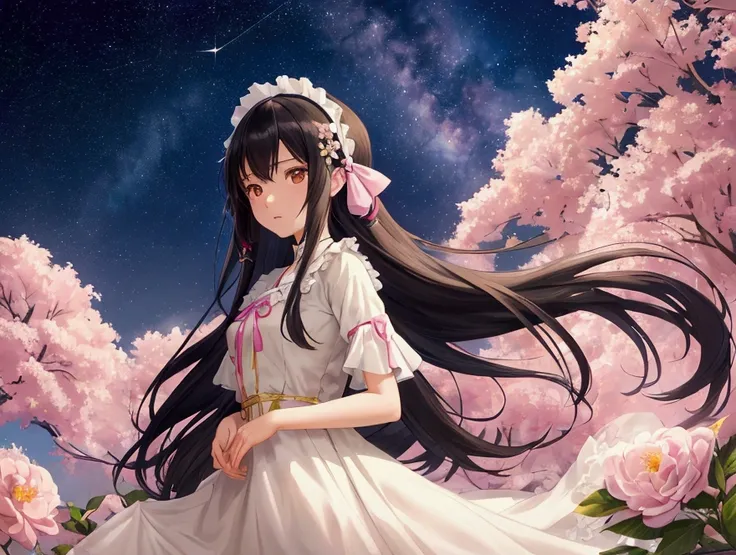 Anime girl standing on the roof、Gazing at the starry sky,  anime wallpaper 4k , Anime Wallpaper 4K, 4K Anime Wallpaper,  Anime Art Wallpaper 8K,  Anime Art Wallpaper 4K, Anime Art Wallpaper 4K,  anime style 4K ,  Makoto Shinkai Cyril Roland  , 4K Manga Wal...