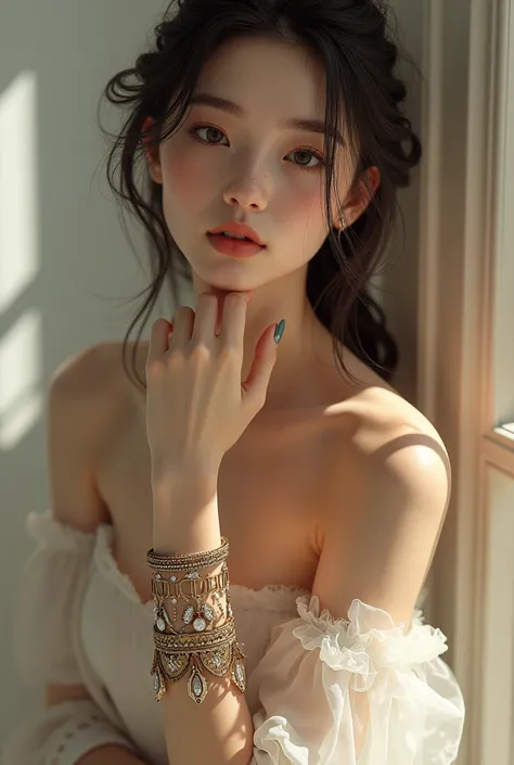 Girl in bracelet 
