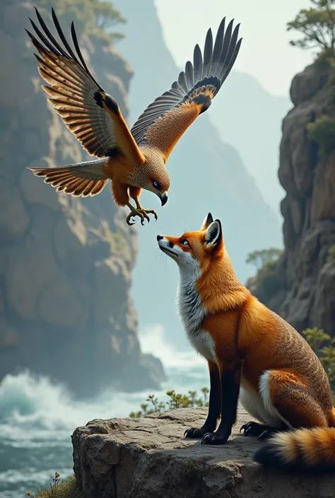 Fox and falcon serious