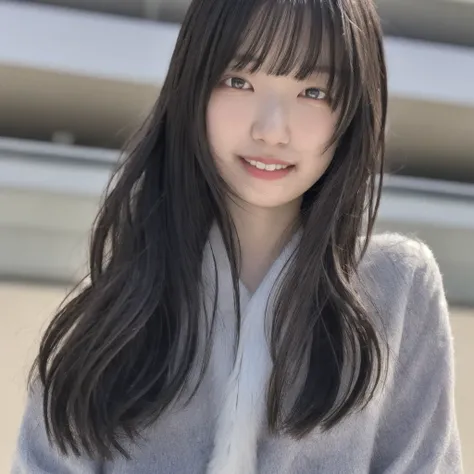 (masterpiece:1.3), (8k,  photorealistic,  RAW Photos,  best quality : 1.4), a single Japanese woman with long dark hair ,  wearing a black suit, She is standing confidently in a well-lit area, Realistic Settings. 彼女teethシーンで唯一の人です, There are no other figur...