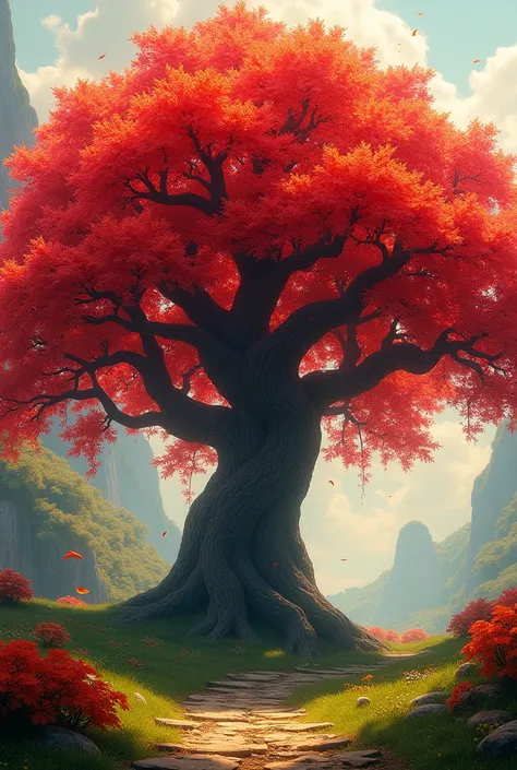 A red tree