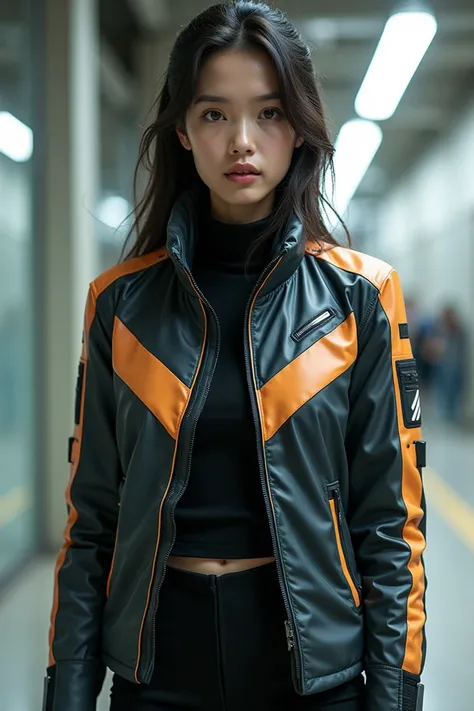 Girl in an atex jacket 