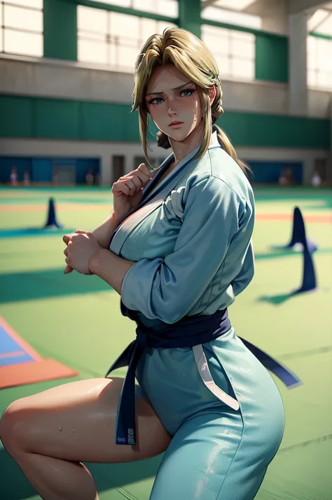  masterpiece 
(woman,The facial expression is accurate,Anime style face,Greenish blue eyes )
Group
((The location is a judo hall.))
((The location is a judo hall in summer))
((((womanは授業を受けている))))
8k((((Judo))))
8k(( sweaty))
((Staring at me))
Emphasize th...