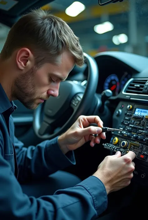 Locksmith programming a vehicle 